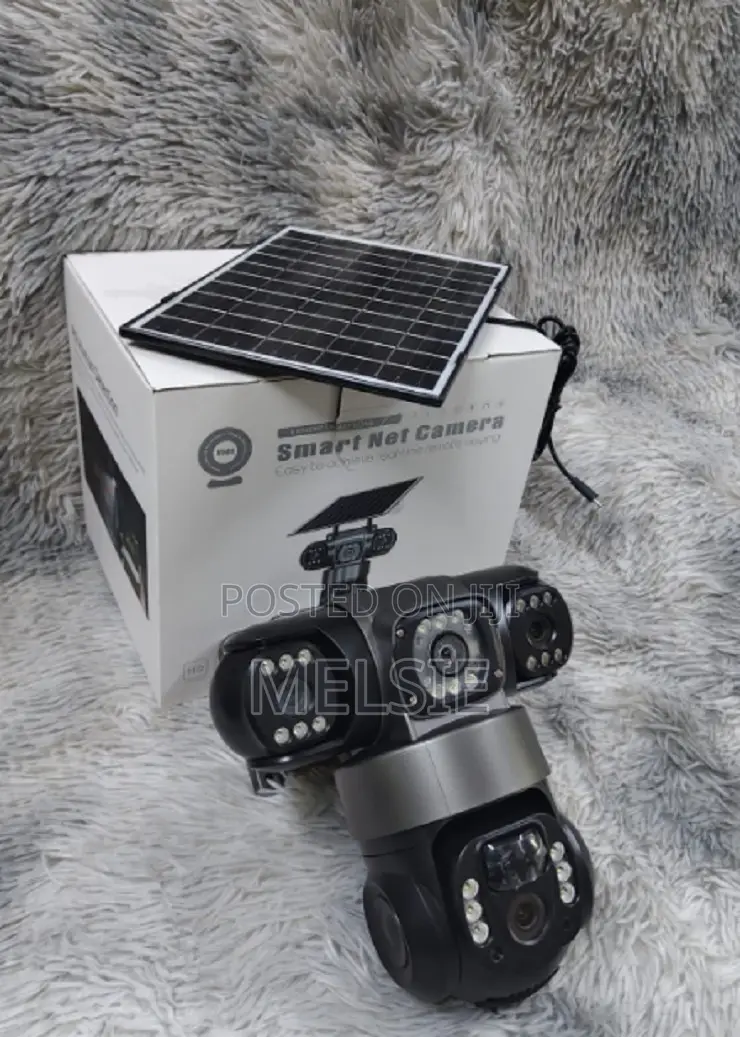 Smart Solar Light 4g 4mp Triple Lens (Three) Solar Powered PTZ Camera