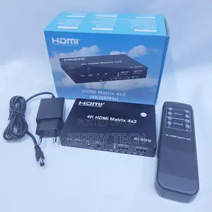 4by 2hdmi Matrix 4 Input 2 Output With Remote and Charger
