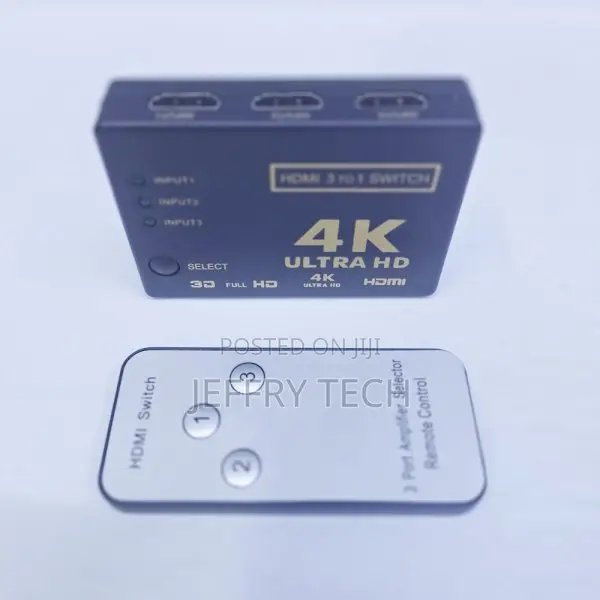 Remote Controlled 3 to 1 Hdmi Switch With Remote 3 Input 1 Output
