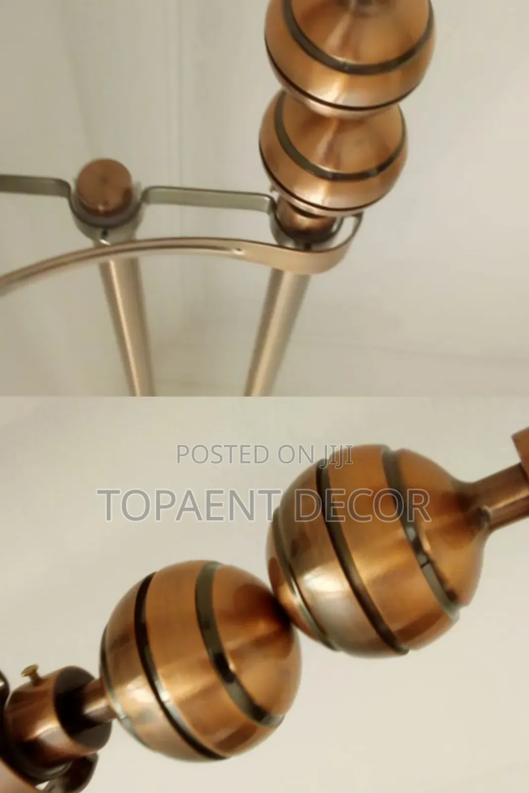 Shinny Globe Like Curtain Rod End Flowers