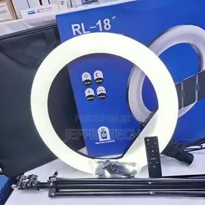18 Inch 3 Mode Ring Light With 3 Phone Holder Bag, Remote and 2.2m Tri