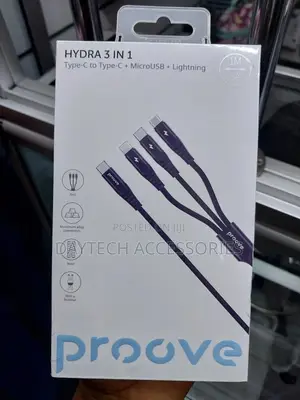 Cable Proove Hydra 3 In1 Type-C + Micro Usb + Lightning (1m)
