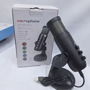 RGB Large Diaphgram Usb Condenser Studio Microphone With Tripod Stand
