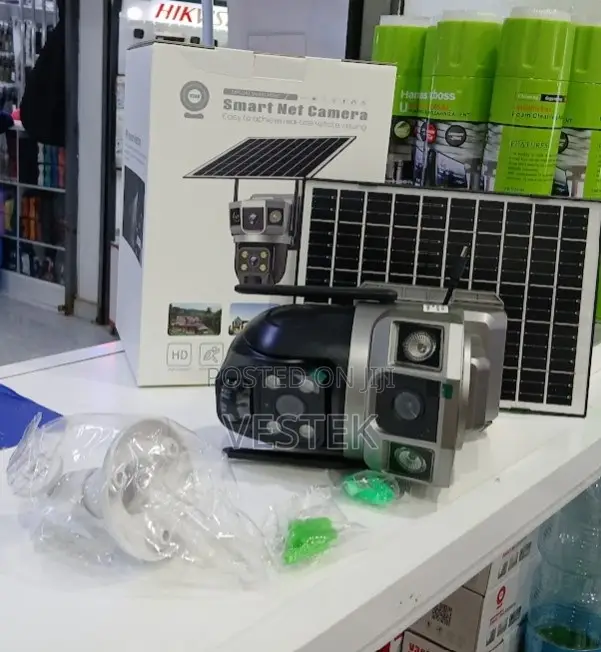 V380 Dual Lens Solar Powered CCTV Security Camera 4g Solar PTZ 3 Views