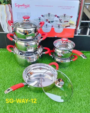 Signature 15 Pcs Induction Base Stainless Steel Cookware Set