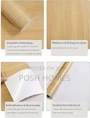 Easy to Use and Clean Contact Woodlike Wallpapers