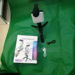 Ay-49 RGB Video Making Kit for Smartphones With Led Microphone