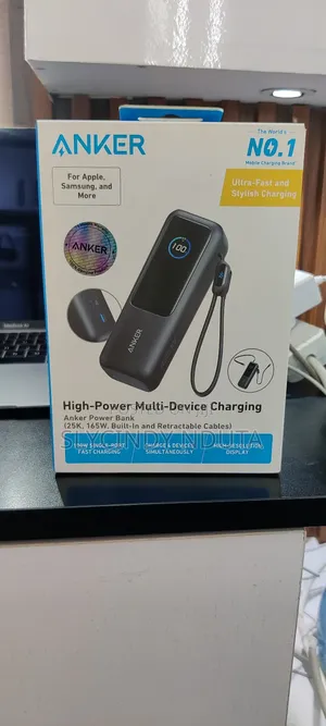 Anker Zolo Power Bank ,165w Built in and Retractable Cable