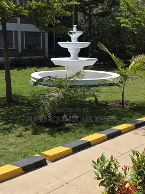 Stunning White Garden Fountain for Outdoor Decoration