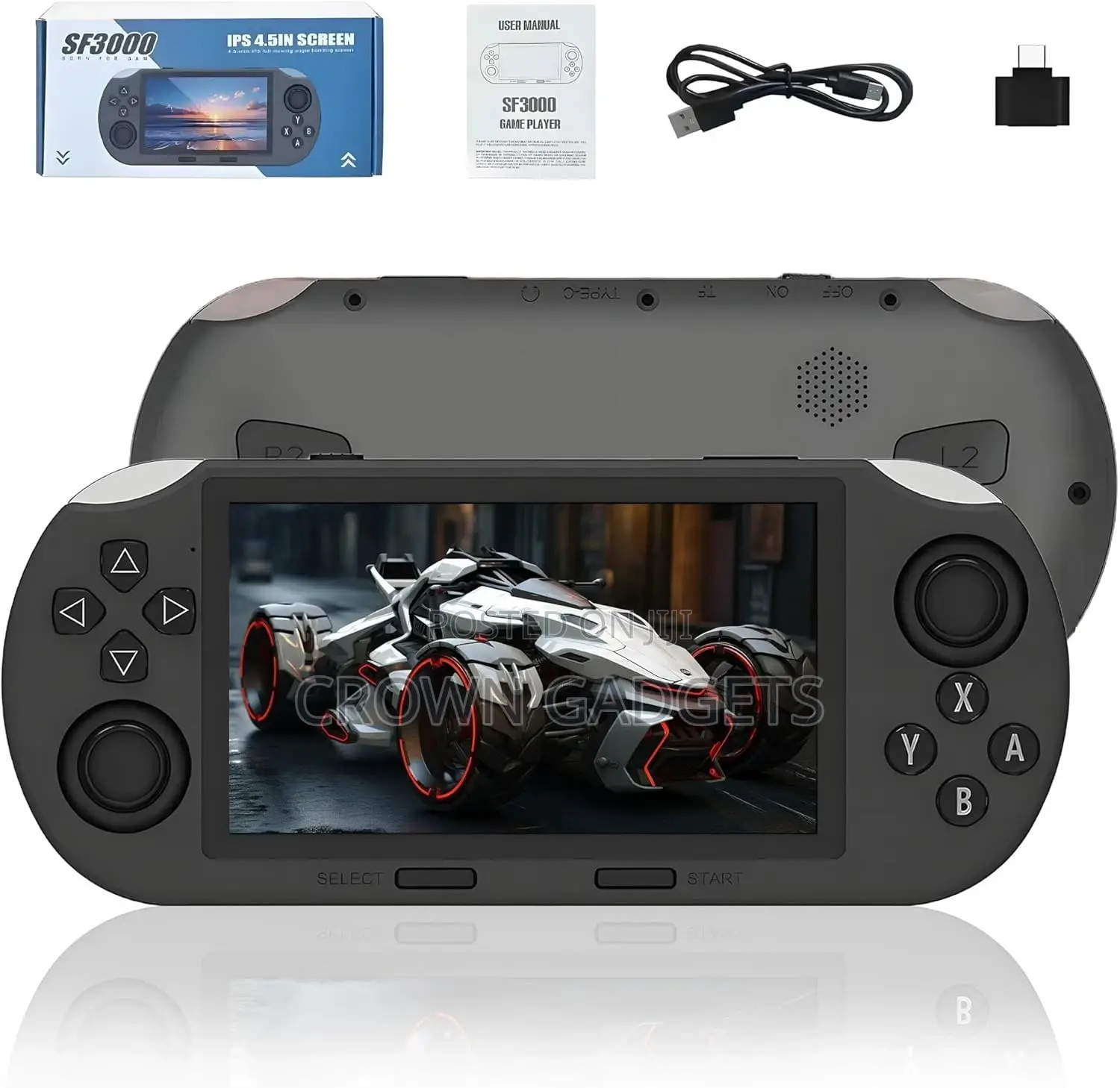 Muzee 4.5" Handheld Gaming Console With Multimedia Player