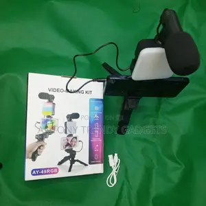 Ay-49 Content Creation Kit With Tripod, Mic & Rgb Led Light