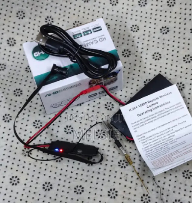 Security 1080p Wi-Fi Pinhole Hidden Camera With Extended Battery Kit