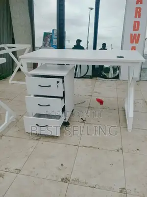 Steel Stand Study Desk With Drawers