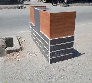 Black Brown Reception Desk