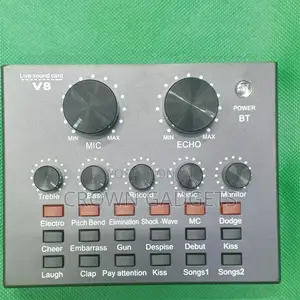 Portable V8 Sound Card For Podcasting, Gaming Music