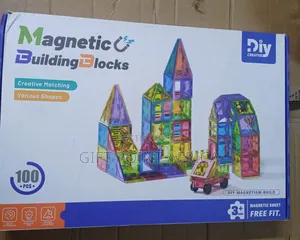 100 Pcs Colorful Magnetic Building Blocks For Kids