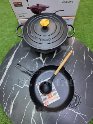 3-Piece Nbrichard Viard Cast Iron Cookware Set.