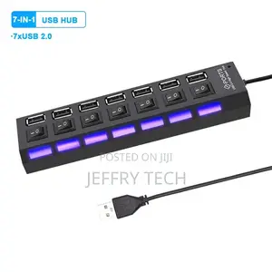 7 in 1 Usb Hub Usb 3.0 Splitter Adapter With Switch Control 5 GBPS Hig
