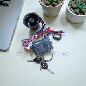 Universal Vehicle Car Alarm With Flip Remotes, Shock Sensor and Siren