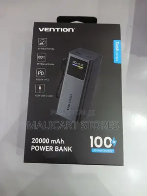 Vention 20000mah Phone Laptop Power Bank 100w-Grey