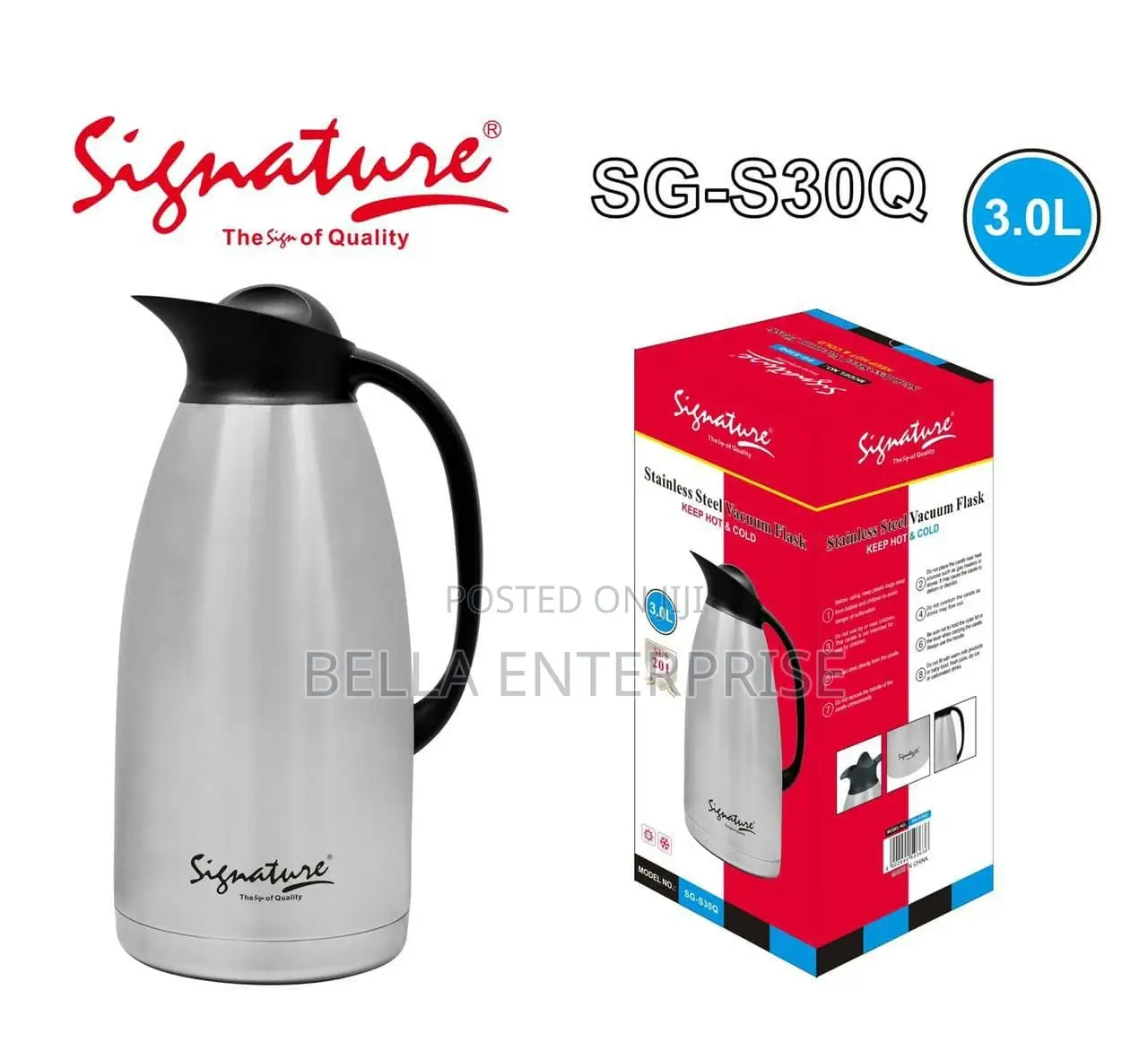 Signature Steel Flask – 3 Litres