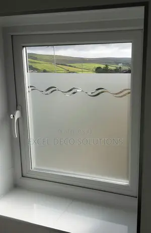 Frosted Glass Door Film | Contemporary Entrance