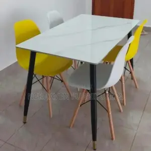 Modern Eames Marble Table – Sleek Legs, Premium Finish