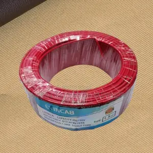 Evin Red 1.5mm 90m Heavy Duty PVC Insulated Wiring Electrical Cable