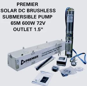 Premier Dc Brushless Submersible Pump 65m Head 600watts 72v With Box