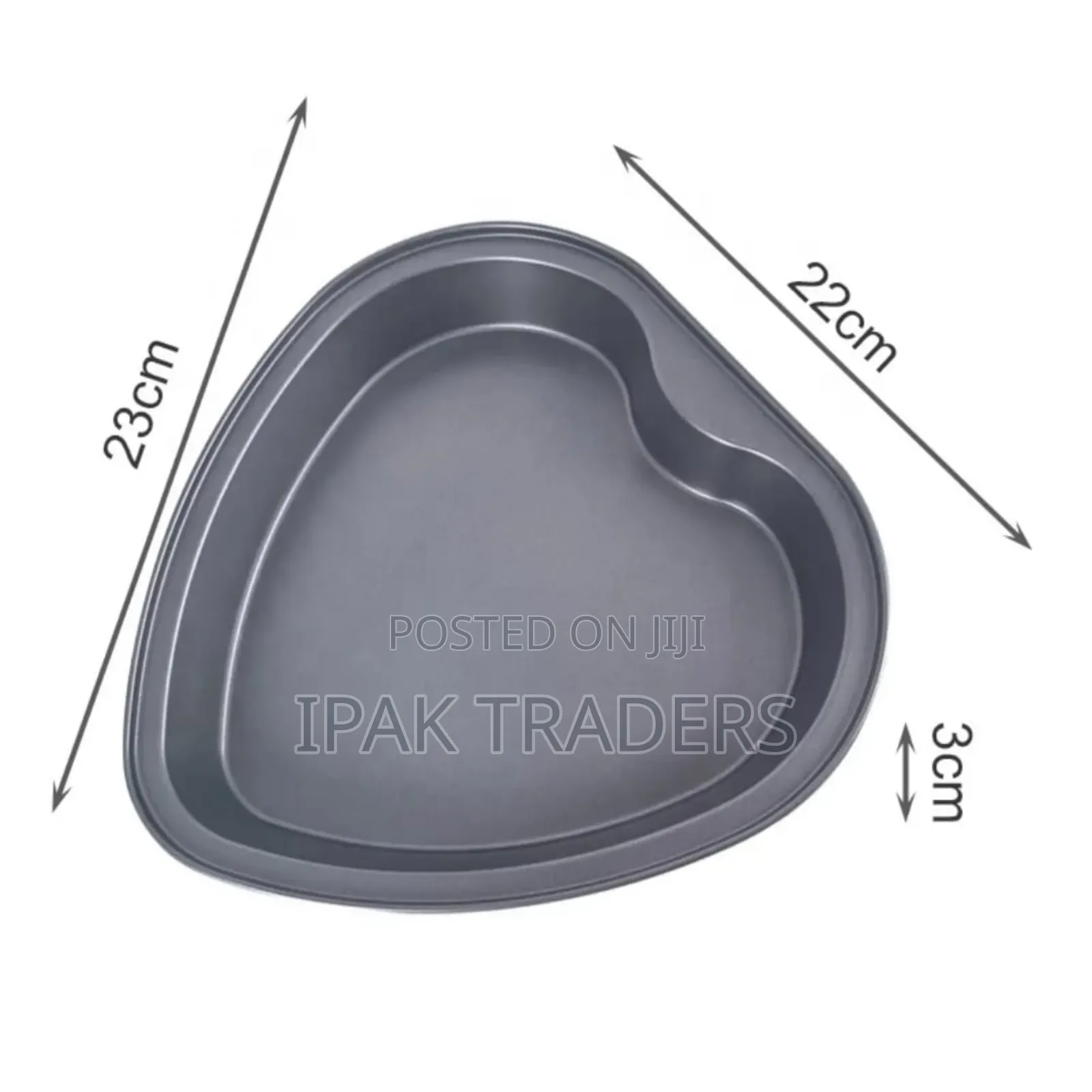  Metallic Heart Shaped Baking Tin
Size ; 28cm 
Non Stick