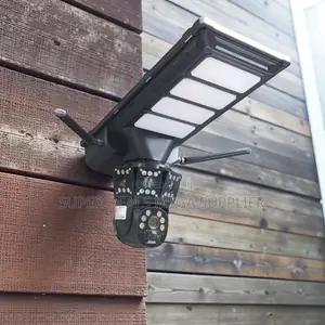 Outdoor Security Surveillance 4g PTZ Rotating Camera Solar Streetlight
