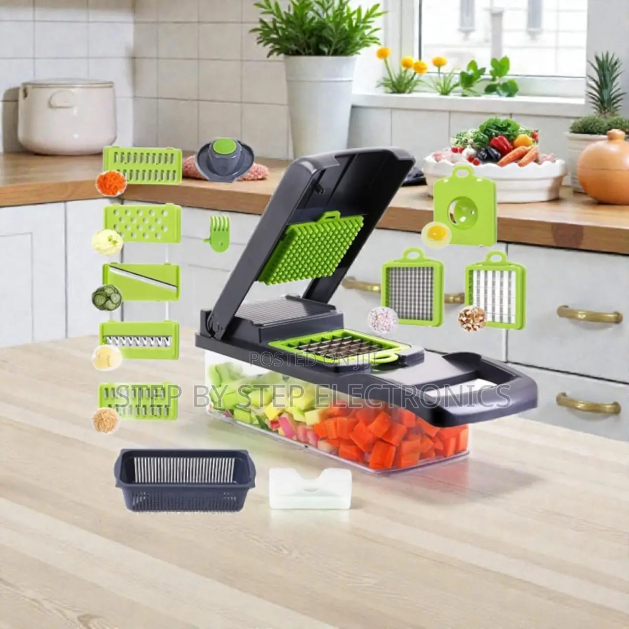 Compact 14 in 1 Vegetable Chopper Cutter Slicer Kitchen Tool