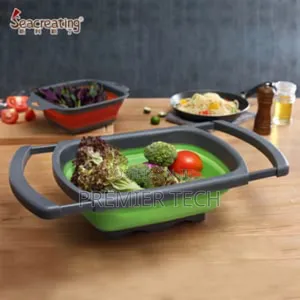 Big Sized Rectangular Collapsible Colander Drainer