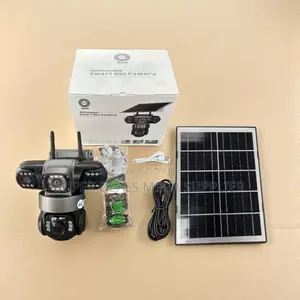 V380 Pro 12mp Triple Lens 4g PTZ Solar Camera With Two-Way Audio