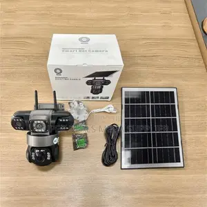 12mp V380 Pro 4g Triple Lens Outdoor Solar CCTV With Pir Detection