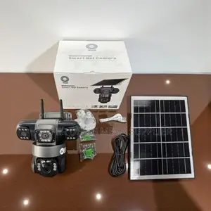 12mp Solar Triple Lens PTZ CCTV Camera V380 Pro 4g With Pir Detection