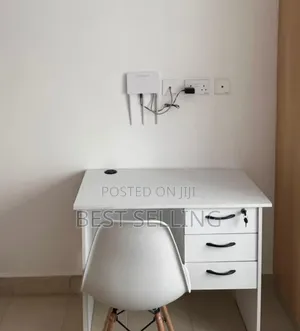 Classic White Study Desk and White Eams Chair