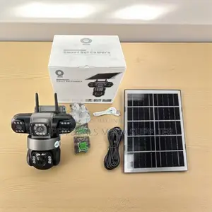 V380 Pro Triple Lens Eyes PTZ Camera Solar Powered 4g Outdoor Security