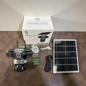 V380 Pro Solar CCTV Triple Lens Eyes Camera With Instant Phone Alerts