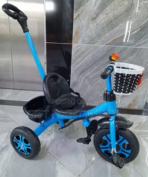 Tricycle With Detachable Push Handlebasket,Foot Rest,Bell,Safety Belt