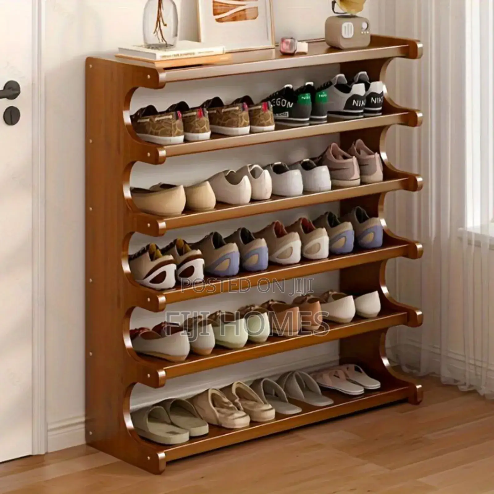 6 Layer Bamboo Shoe Rack Size: 70*25*83cm