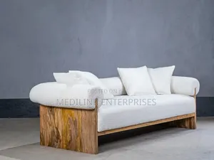 Royal Palm Whitish 3-Seater Wood Mix Sofa