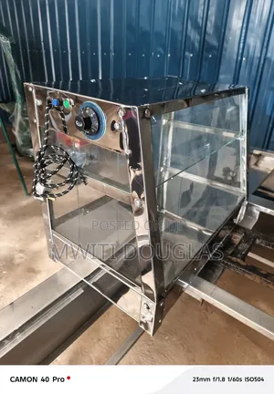 Shinny Stainless Steel Chips Warmer Display