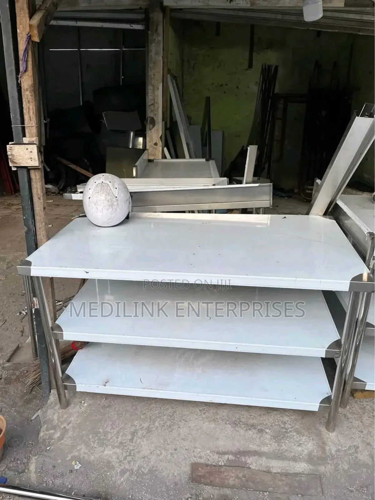 Customized Double Shelves Working Tables