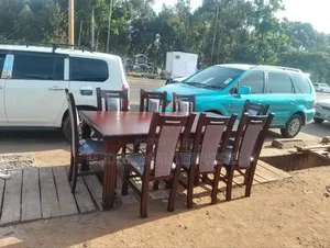 8-Seater Wooden Dinner Table Set
