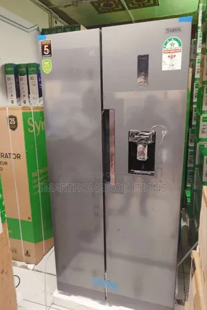 Syinix Fridge Side By Side Water Dispenser No Frost Grey