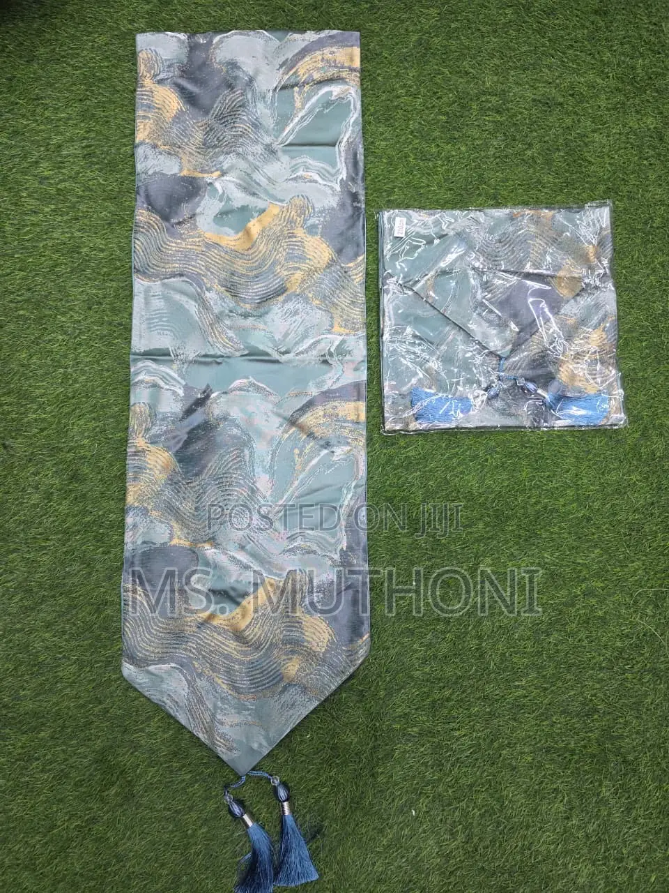 Picasso Art Abstract Style Table Runner With Tassels