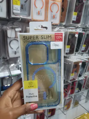 Torras Stronger Magnetic Shockproof for iPhone 17 Pro Clear Case Blue