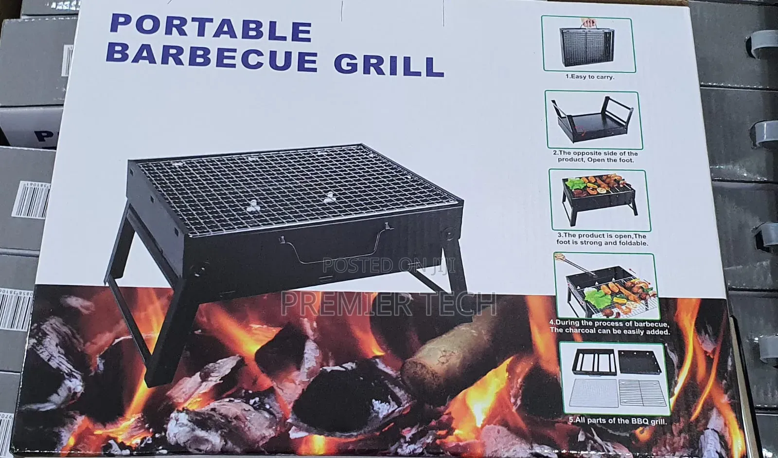 Foldable Portable Barbecue Charcoal Grill