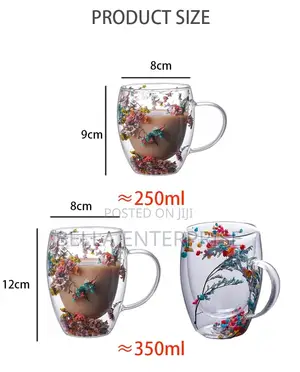 New Arrivals Clear or Real Flowers Between Unbreakable Double Wall